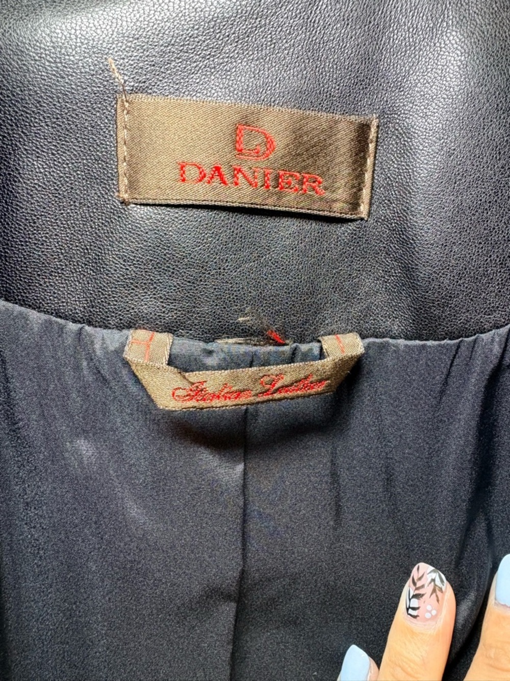 Vintage Danier Black Leather Jacket | Minimalist 90s Genuine Leather Coat - Picture 5 of 7